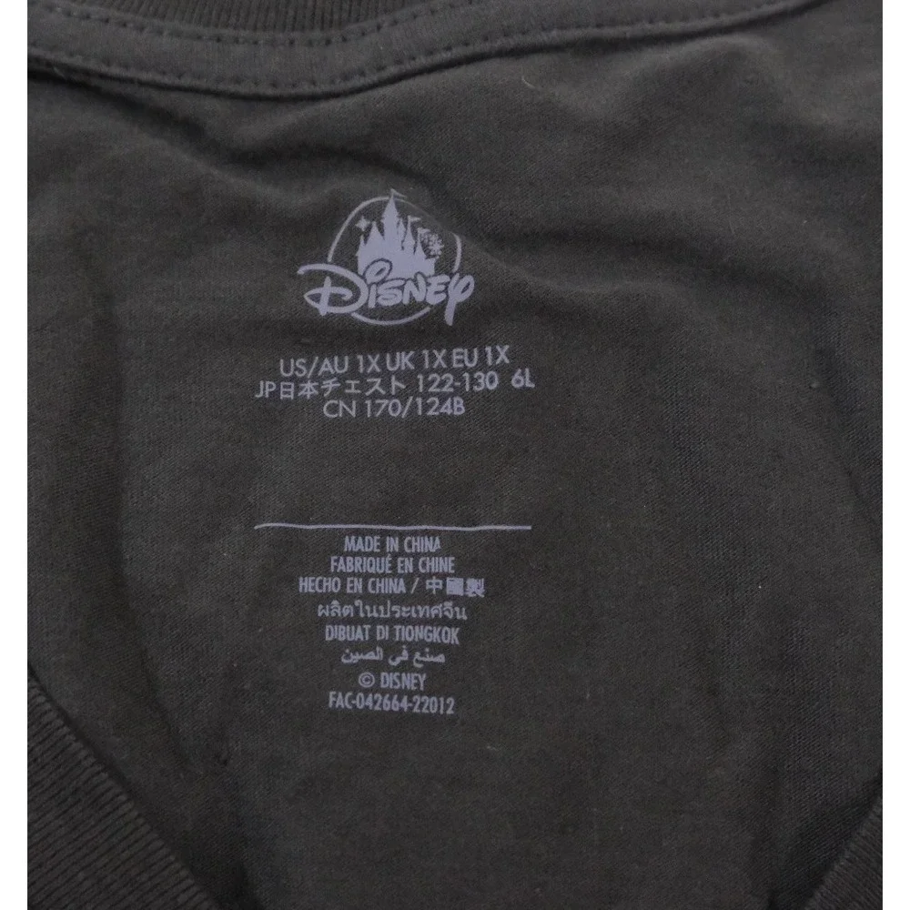 Disney Shirt Womens 1X Pride Collection Love Rainbow Mickey V-Neck Pocket Gray